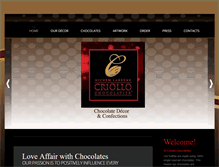 Tablet Screenshot of criollochocolatier.com